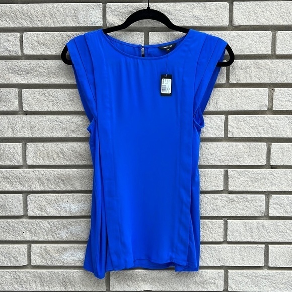 RW&Co Royal Blue Cap Sleeve Top Sz S - Picture 2 of 8